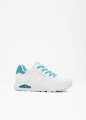 Sneakersy marki Skechers z pianką memory. Białe obuwie sportowe casual damskie bonprix. Za 429.99 zł.
