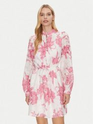 Guess Sukienka koktajlowa W5GK07 WH4K2 Biały Regular Fit. Białe sukienki damskie Guess, z aplikacjami, z syntetyku, wizytowe, bez ramiączek. Za 369.99 zł.