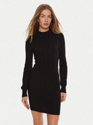 Guess Sukienka dzianinowa Livia W4BK08 Z2V42 Czarny Regular Fit. Czarne sukienki damskie Guess, z aplikacjami, z dzianiny, bez ramiączek. Za 269.99 zł.