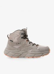 Buty turystyczne damskie wysokie CMP Kamsel Mid WP. Brązowe obuwie trekkingowe damskie CMP, z materiału, przed kolano, bez zapięcia. Za 388.05 zł.