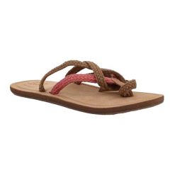 Sandały Damskie Gypsy. Brązowe sandały damskie Reef, bez wzorów, bez obcasa, bez zapięcia. Za 111.99 zł.