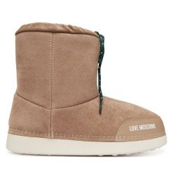 Śniegowce LOVE MOSCHINO. Brązowe śniegowce damskie Love Moschino. Za 709.99 zł.