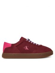 Calvin Klein Sneakersy Low Pro Cups Lace Up Sue Mix Mg HW0HW02683 Bordowy. Czerwone obuwie sportowe damskie Calvin Klein, ze skóry, bez zapięcia. Za 399.99 zł.