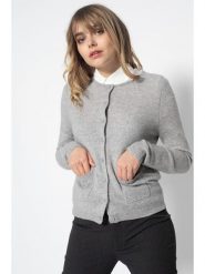 Perfect Cashmere Kaszmirowy kardigan "Amy" w kolorze jasnoszarym rozmiar: M. Szare kardigany damskie Perfect Cashmere, m, bez wzorów, z kaszmiru. Za 311.85 zł.