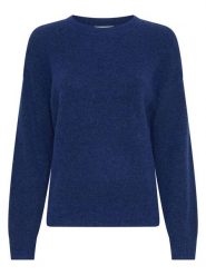 MOSS COPENHAGEN Sweter "Festina" w kolorze granatowym rozmiar: M/L. Niebieskie swetry klasyczne damskie Moss Copenhagen, l, bez kołnierzyka. Za 165.99 zł.