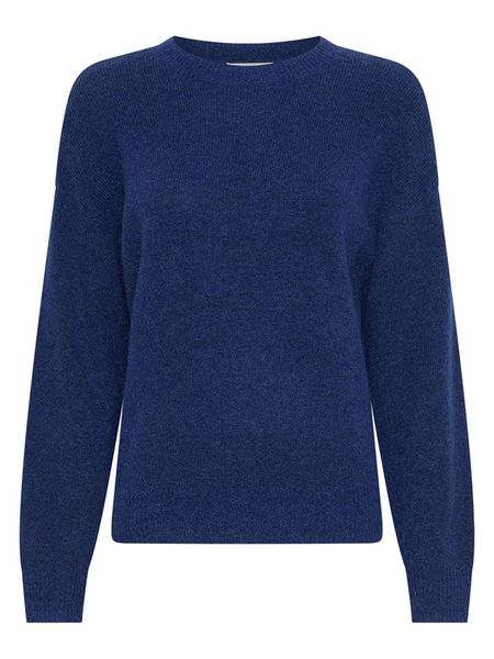 MOSS COPENHAGEN Sweter "Festina" w kolorze granatowym rozmiar: M/L. Niebieskie swetry klasyczne damskie Moss Copenhagen, l, bez kołnierzyka. Za 165.99 zł.