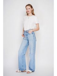 Le Jardin du Lin Koszulka w kolorze białym rozmiar: 34. Białe bluzki damskie Le jardin du lin, bez wzorów, bez kołnierzyka, bez ramiączek. Za 65.99 zł.