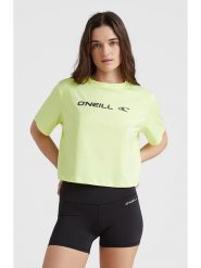 O'Neill Koszulka "Rutile" w kolorze zielonym rozmiar: XS. Zielone bluzki damskie O'Neill, xs, bez wzorów, z bawełny, bez kołnierzyka, bez ramiączek. Za 41.69 zł.