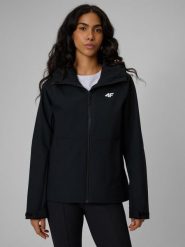 4F Kurtka przejściowa membrana 5000 damska - czarna S. Czarne kurtki damskie 4F, s, bez wzorów, bez kaptura. Za 299.99 zł.