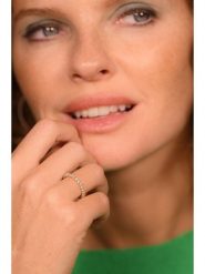 DIAMANTA Złoty pierścionek "Mon tour complet" z diamentami rozmiar: 51. Żółte pierścionki damskie DIAMANTA, z diamentem, złote. Za 4,450.99 zł.