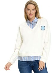 Heine Bluza w kolorze białym rozmiar: 38. Białe bluzy damskie Heine, bez wzorów, bez kaptura. Za 99.95 zł.