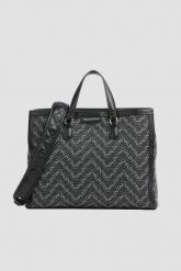 VALENTINO Czarna shopperka Blizzard. Czarne shopper bag Valentino by Mario Valentino, bez dodatków. W wyprzedaży za 499.99 zł.