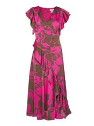 DKNY Sukienka letnia DD5E1N32 Różowy Regular Fit. Czerwone sukienki damskie DKNY, bez wzorów, z syntetyku, bez ramiączek. Za 699.99 zł.