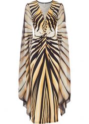 Długa sukienka. Brązowe sukienki damskie bonprix, z aplikacjami, eleganckie, bez ramiączek. Za 124.99 zł.