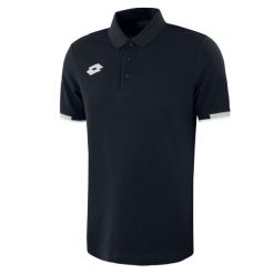 Koszulka piłkarska polo dla dorosłych LOTTO DELTA PQ. Niebieskie bluzki damskie Lotto, xl, bez wzorów, bez kołnierzyka, bez ramiączek. W wyprzedaży za 49.00 zł.