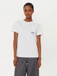 Liu Jo T-Shirt WA5145 J4893 Biały Regular Fit. Białe t-shirty damskie Liu Jo, m, bez wzorów, z bawełny, bez kołnierzyka. Za 219.99 zł.