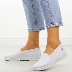 Białe sportowe buty damskie Potocki 16327. Białe obuwie sportowe casual damskie POTOCKI, z tkaniny, na fitness i siłownię. Za 89.00 zł.