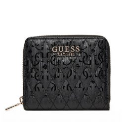 Mały Portfel Damski Guess. Czarne portfele damskie Guess, z aplikacjami. Za 119.99 zł.