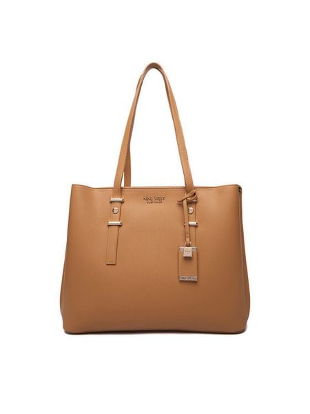 Nine West Torebka CEO-Gracea-LDA8265 Brązowy. Brązowe shopper bag Nine West, z materiału, bez dodatków. Za 279.99 zł.