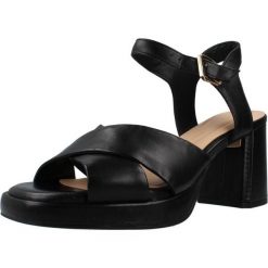 Sandały CLARKS RITZY75 RAE Czarny. Czarne sandały damskie Clarks, bez wzorów, ze skóry, bez obcasa, bez zapięcia. Za 278.99 zł.