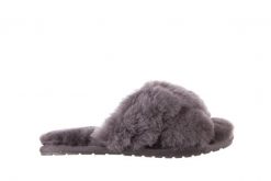 Kapcie Emu Mayberry Charcoal 21 119128, Szary, Futro naturalne - 36. Szare kapcie damskie EMU, z futra. W wyprzedaży za 134.10 zł.