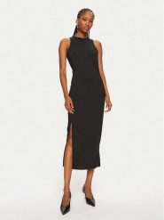 PINKO Sukienka koktajlowa Honfleur 104093 A23V Czarny Slim Fit. Czarne sukienki damskie Pinko, bez wzorów, z wiskozy, wizytowe, bez ramiączek. Za 1,072.27 zł.