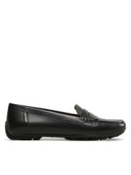 Geox Mokasyny D Kosmopolis + Grip D35RCA 00043 C9999 Czarny. Czarne mokasyny damskie Geox, ze skóry, bez obcasa. Za 319.99 zł.