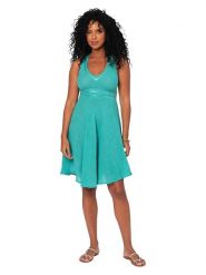 Aller Simplement Sukienka w kolorze turkusowym rozmiar: 38/40. Niebieskie sukienki damskie Aller Simplement, bez wzorów, z bawełny, sportowe, bez ramiączek. Za 78.99 zł.