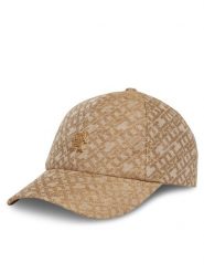 Tommy Hilfiger Czapka z daszkiem Monogram AW0AW17139 Beżowy. Brązowe czapki z daszkiem damskie Tommy Hilfiger, bez wzorów, z bawełny. Za 129.99 zł.