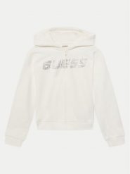 Guess Bluza J5GQ07 KCRP0 Biały Regular Fit. Białe bluzy dziewczęce Guess, z aplikacjami, z bawełny, bez ramiączek, bez kaptura. Za 359.99 zł.