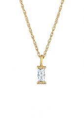 Elli Damski pasjansa wisiora prostokątny łańcuch ogniwowy skręcony z cyrkoniami w 925 Sterling Silver pozłacany Naszyjniki 1 ct. Szare naszyjniki damskie Elli, z cyrkonią, pozłacane. Za 249.89 zł.