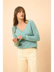 Just Cashmere Kaszmirowy sweter "Phoebe" w kolorze turkusowym rozmiar: L. Niebieskie swetry klasyczne damskie Just Cashmere, l, z kaszmiru, bez kołnierzyka. Za 358.48 zł.