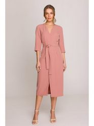 Stylove Sukienka w kolorze jasnoróżowym rozmiar: XL. Różowe sukienki damskie Stylove, bez wzorów, z tkaniny, bez ramiączek. Za 313.45 zł.