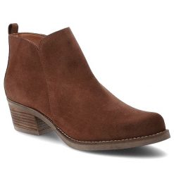 Brązowe Kowbojki Hee Stylowe Zamszowe Buty Damskie. Brązowe kozaki damskie Hee, na jesień, z jeansu, bez obcasa, na obcasie, bez zapięcia. Za 365.99 zł.