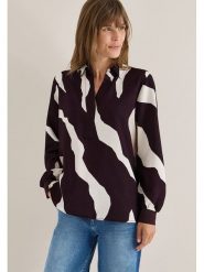 Cecil Bluzka w kolorze fioletowo-kremowym rozmiar: L. Brązowe bluzki damskie Cecil, l, bez wzorów, bez kołnierzyka, bez ramiączek. Za 130.50 zł.