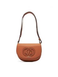 Guess Torebka Calebra Mini HWBG95 36780 Brązowy. Brązowe listonoszki damskie Guess, z aplikacjami, ze skóry, bez dodatków. Za 379.99 zł.