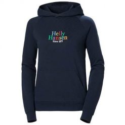 Bluza sportowa damska Helly Hansen Core Graphic. Niebieskie bluzy damskie Helly Hansen, na zimę, xl, bez wzorów, z kapturem. Za 504.00 zł.