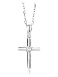 Diamant Exquis Złoty naszyjnik z diamentową zawieszką - dł. 45 cm rozmiar: onesize. Szare naszyjniki damskie Diamant Exquis, z diamentem, złote. Za 543.99 zł.