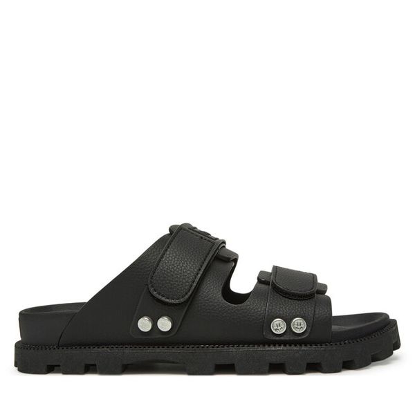 Klapki Hunter. Czarne klapki damskie Hunter, bez wzorów, bez obcasa, bez zapięcia. Za 269.99 zł.