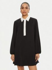 Please Sukienka codzienna A12YCSI000 Czarny Loose Fit. Czarne sukienki damskie Please, bez wzorów, z syntetyku, bez ramiączek. Za 219.99 zł.