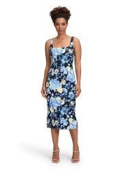 Vera Mont Sukienka w kolorze granatowo-błękitnym rozmiar: 44. Niebieskie sukienki damskie Vera Mont, bez wzorów, bez ramiączek. Za 260.99 zł.