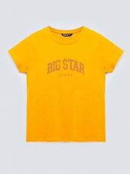 BIG STAR Koszulka w kolorze żółtym rozmiar: XXL. Żółte koszulki damskie Big Star, xxl, bez wzorów, z bawełny, bez kołnierzyka, bez ramiączek. Za 32.99 zł.