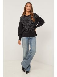 Soft Cashmere Sweter w kolorze czarnym rozmiar: 38/40. Czarne swetry klasyczne damskie Soft Cashmere, bez kołnierzyka. Za 152.99 zł.