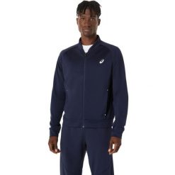 Kurtka z dresu Asics Warm-Up. Niebieskie kurtki damskie Asics, m, bez wzorów, z dresówki, bez kaptura. Za 260.20 zł.
