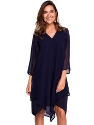 Stylove Sukienka w kolorze granatowym rozmiar: L. Niebieskie sukienki damskie Stylove, bez wzorów, bez ramiączek. Za 223.99 zł.