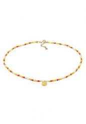 Elli Damski Choker z zawieszką koraliki Boho w pozłacanym srebrze próby 925 Naszyjniki 1 ct. Białe naszyjniki damskie Elli, z perłą, pozłacane. Za 253.99 zł.