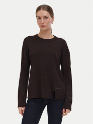 Liu Jo Sweter WF6418 MA16R Brązowy ciemny Regular Fit. Brązowe swetry klasyczne damskie Liu Jo, xs, z wiskozy, bez kołnierzyka. Za 469.99 zł.