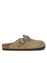 Birkenstock Klapki Boston Braided 1026694 Brązowy. Brązowe klapki damskie Birkenstock, bez wzorów, ze skóry, bez obcasa, bez zapięcia. Za 719.99 zł.