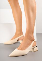 Beżowe Sandały Vices Bez Pięty ze Skórzaną Wkładką Evialiana. Brązowe sandały damskie Born2be, bez wzorów, bez obcasa, na obcasie, bez zapięcia. Za 74.99 zł.