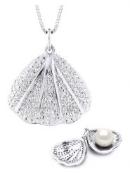 Pearl Addict Srebrny naszyjnik z perłą - dł. 42 cm rozmiar: onesize. Szare naszyjniki damskie Pearl Addict, z cyrkonią, srebrne. Za 279.95 zł.